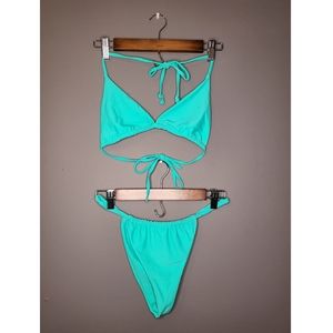 Aurelle Teal Brazilian Bikini
